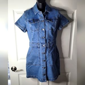 Rewash Blue Denim Mini Dress